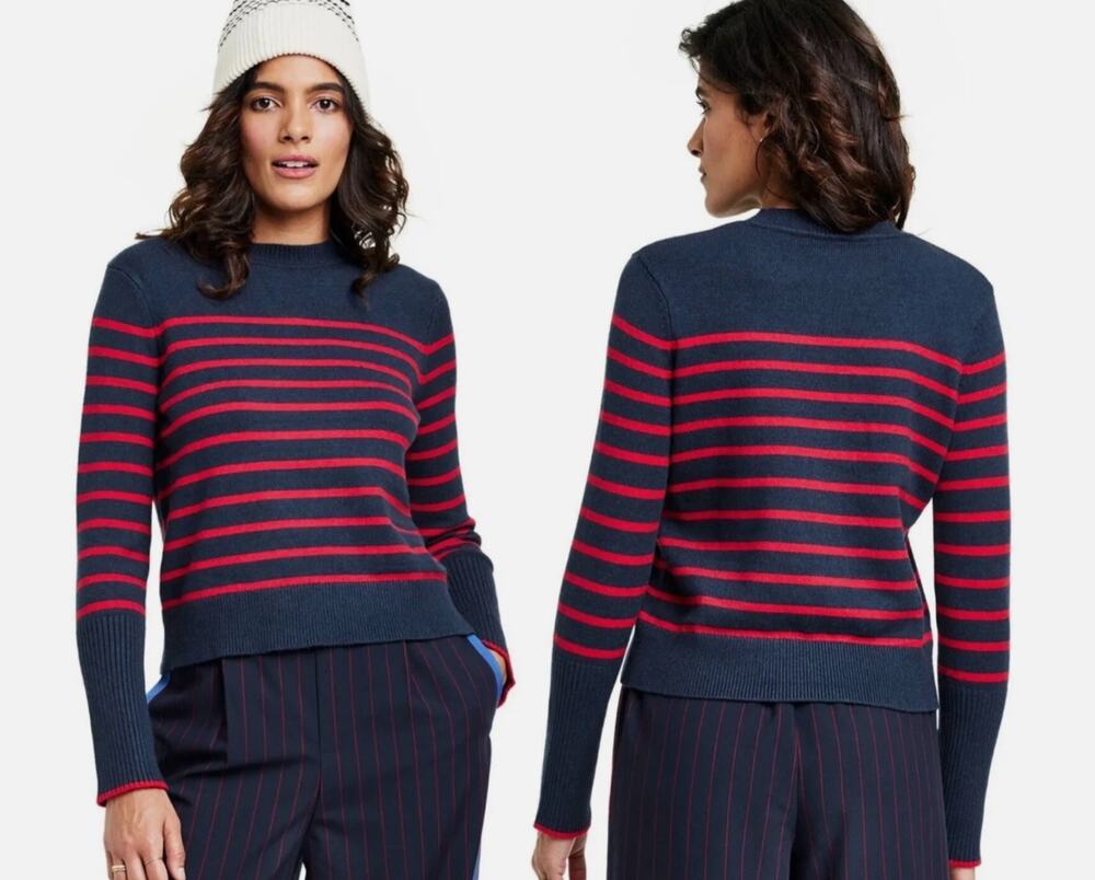 La Ligne x Target Navy Blue Red Striped Sweater Size Large